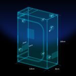 Turbowuchs 120x60x180cm 1680D Diamant Mylar Gewebe Grow Zelt – Bild 4