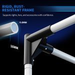 Turbowuchs 120x60x180cm 1680D Diamant Mylar Gewebe Grow Zelt – Bild 6