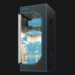 Turbowuchs 70x70x160cm 1680D Diamant Mylar Gewebe Grow Zelt