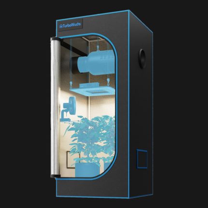 Turbowuchs 70x70x160cm 1680D Diamant Mylar Gewebe Grow Zelt