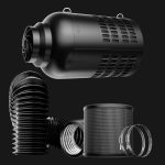 Turbowuchs Intelligent 2-in-1 Aktivkohlefilter Inline-Lüftersystem