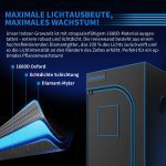 Turbowuchs 120x60x180cm 1680D Diamant Mylar Gewebe Grow Zelt – Bild 2